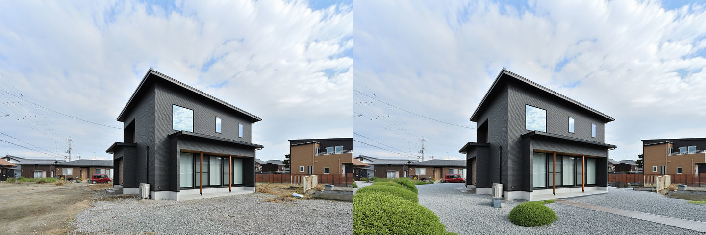 外構加工の一例